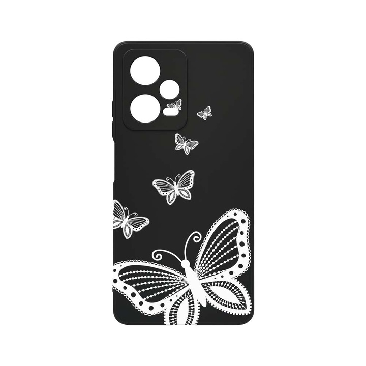 Husa BestCase® SLIM SIlicon 0.8MM, Compatibila Cu Xiaomi Redmi Note 12 Pro 5G, Flowers, Rezistenta la uzura, Protectie Camera, c-B 79