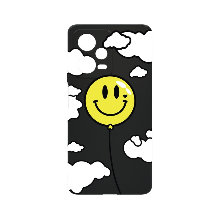 Husa BestCase® SLIM SIlicon 0.8MM, Compatibila Cu Xiaomi Redmi Note 12 Pro 5G, Balloon Smiley, Rezistenta la uzura, Protectie Camera, c-B 957