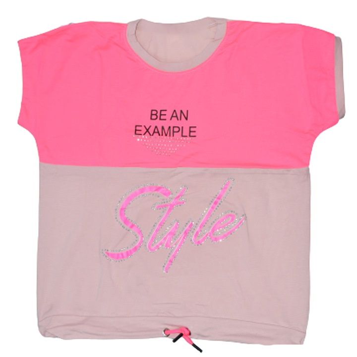 Tricou cu maneca scurta pentru fete OLC SVR 3368R-176, Roz 95666