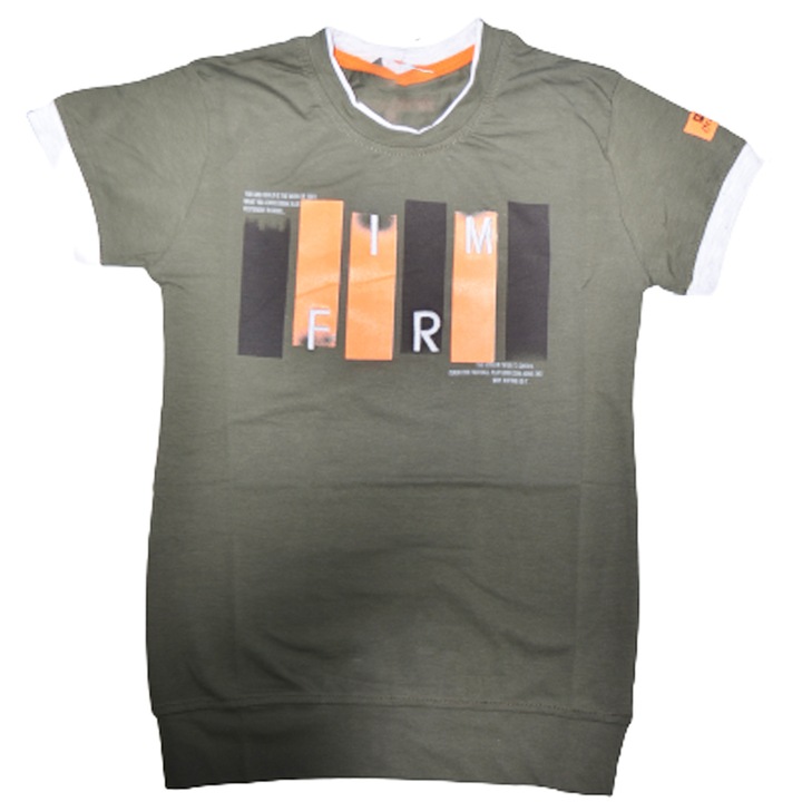 Tricou cu maneca scurta pentru baieti OLC SVR 4039V-152, Verde 95678