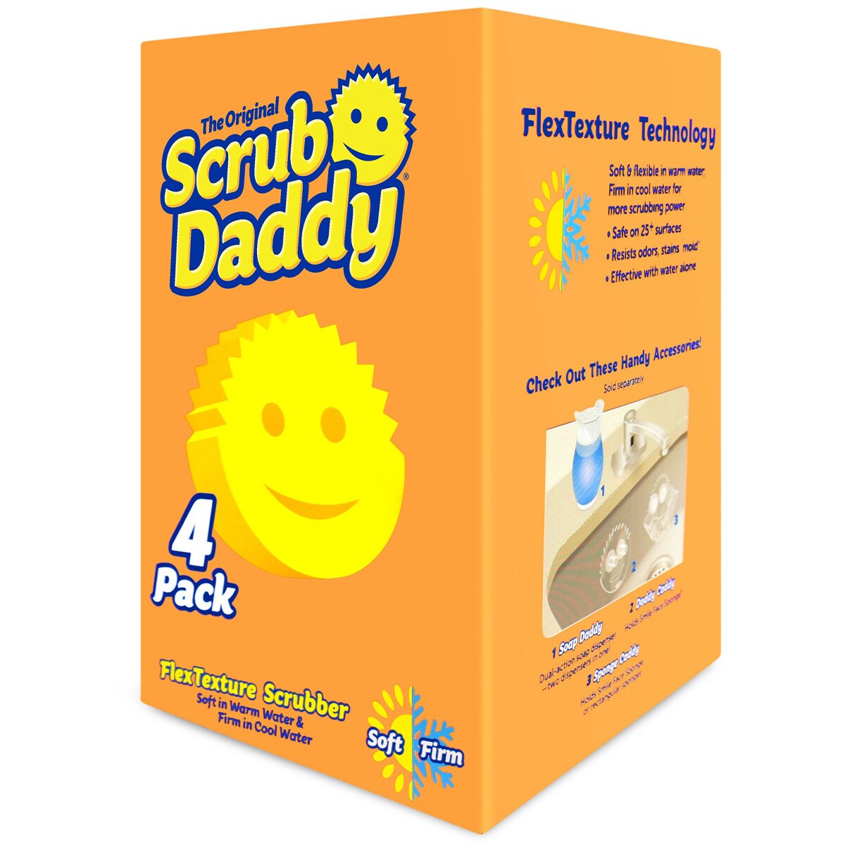 Burete Scrub Daddy Scrub Mommy Cat, cu Suprafata Dubla, De Curatat Fara  Zgarieturi, 10 x 10 cm 