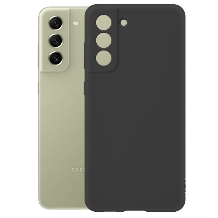 Fonix, Védőburkolat, bársony belső, Samsung Galaxy S21 FE kompatibilis, FONIX BloomShield, szilikon, emelt élek, vékony, fekete