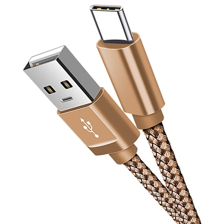 Cablu date incarcare, Type C, 1m, 2A, Gold