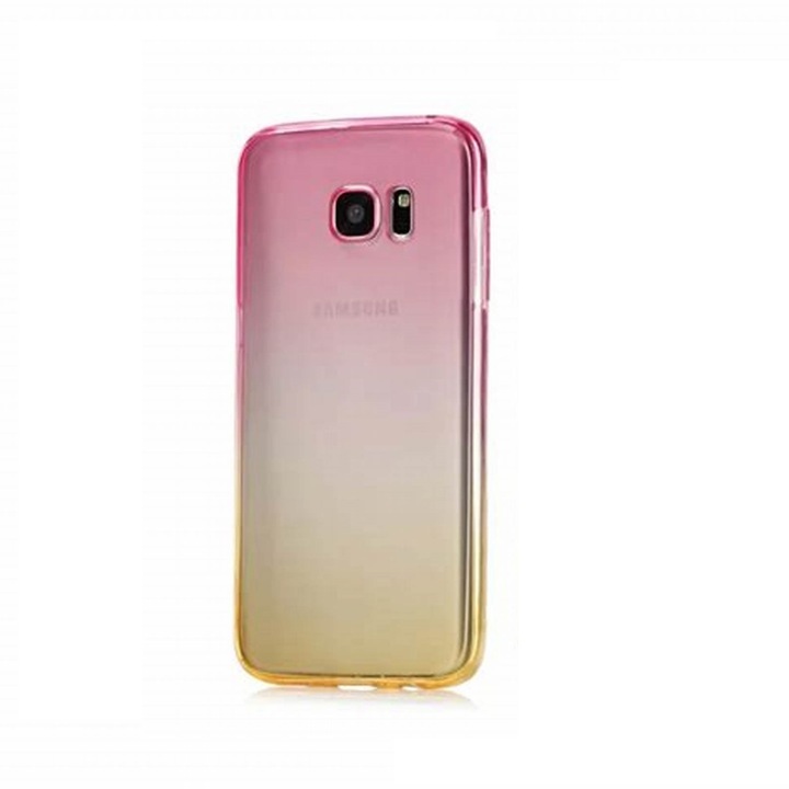 Кейс за Samsung Galaxy J7 2017 tpu розов / златен