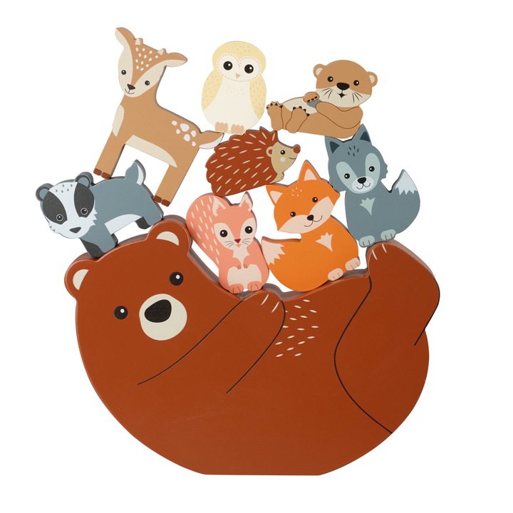 Игра за баланс с животни, изработена от дърво, Orange Tree Toys