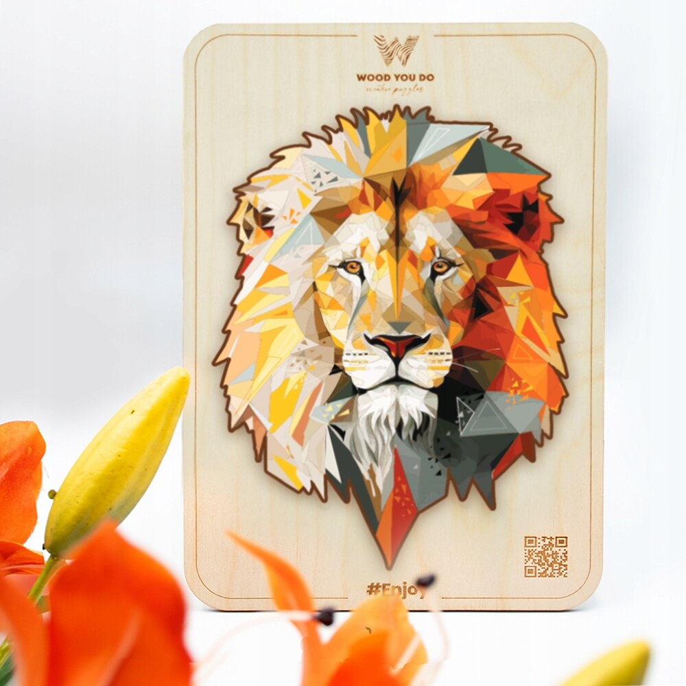 Puzzle din lemn Wood You Do Lion, 100 piese, Multicolor - eMAG.ro
