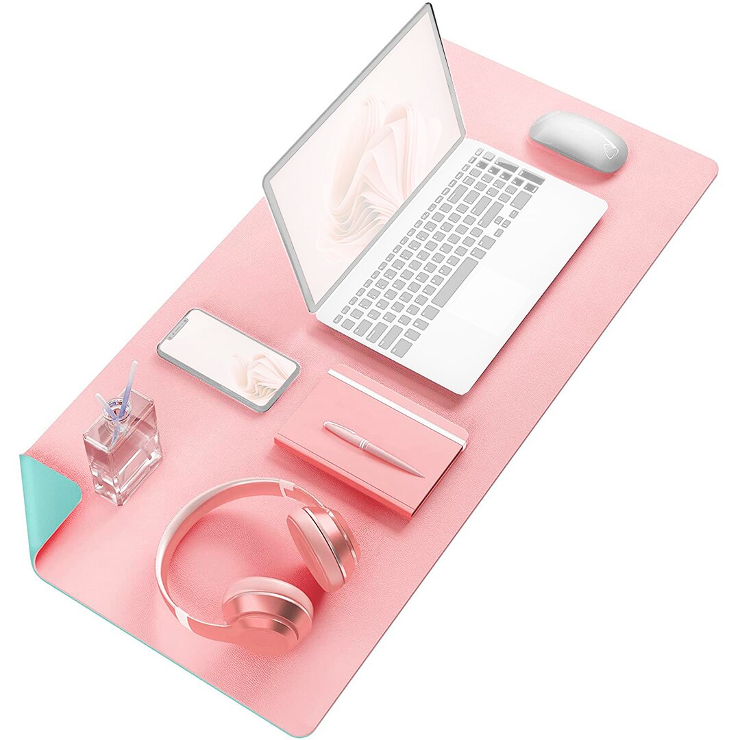 Mousepad gaming XXL cu doua fete din piele pu, impermeabil, pentru ...