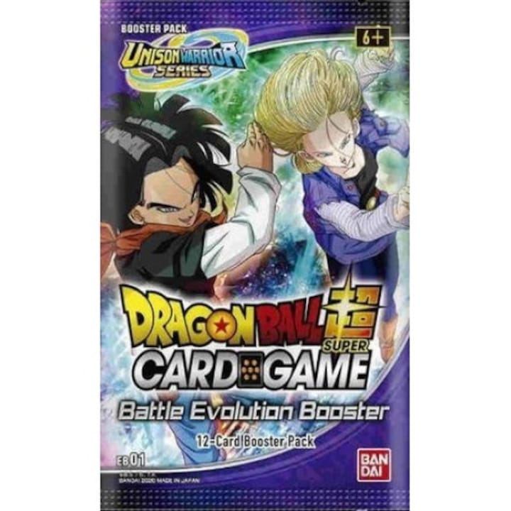 Dragon Ball SCG készlet: EB01 Battle Evolution Booster, Bandai, 6 év felett, 12 kártya, többszínű