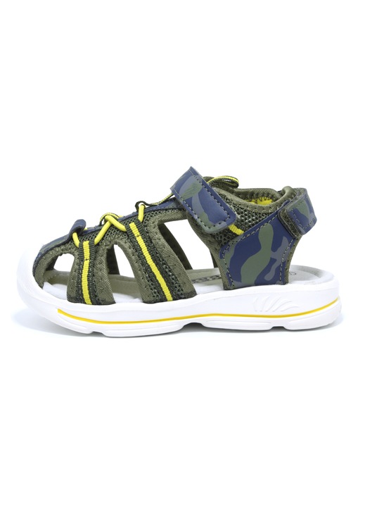 Sandale baieti camuflaj D.T. New York 149830, Verde/Galben