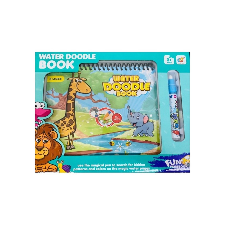 Doodle Water Book 4910 újrafelhasználható vízfestőkönyv 3 év