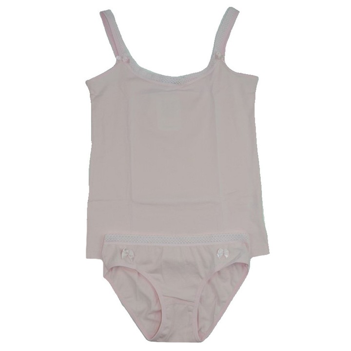 Set maiou si chilot pentru fete Sevem 001947R-128, roz, Rózsaszín, 128 CM