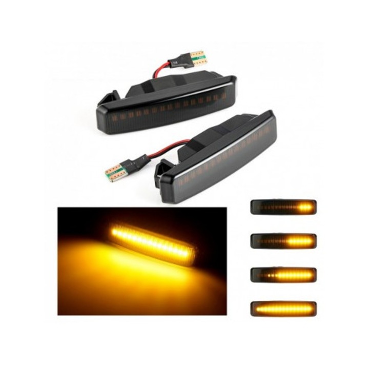 2 db Xenon Bright® Dynamic Smoke LED szárnyjelző készlet BMW E39 1995-2003