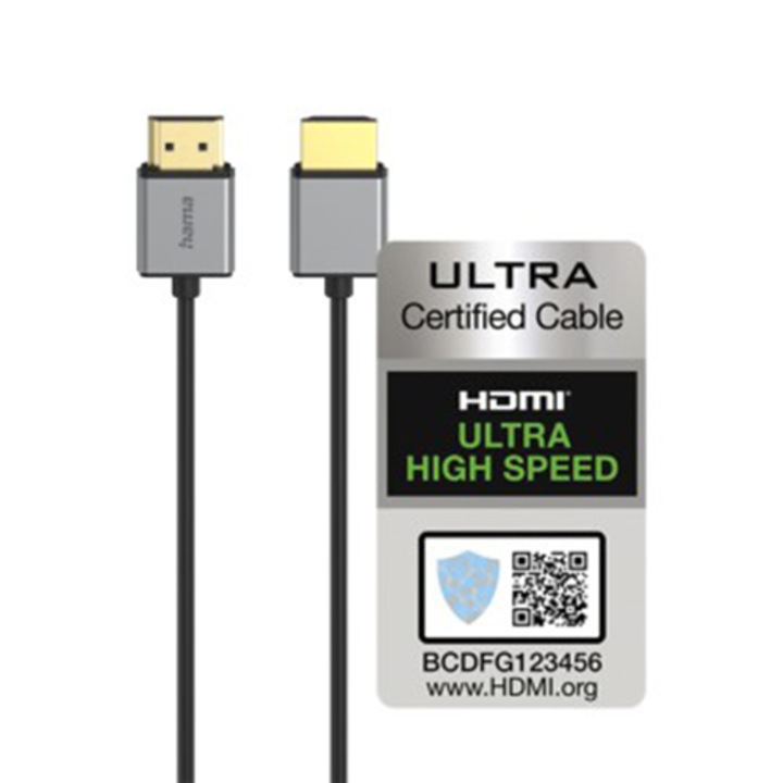 Кабел Hama HDMI High Speed, Plug-Plug, 8K, 1,5 м
