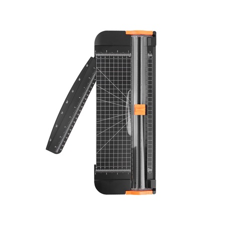 Masina taiat Hartie Trimmer, Darklove, lama ascunsa si design anti-alunecare, cu rigla pliabila, Pentru acasa, la birou si la scoala, 38*15*3.5cm, Plastic, Negru