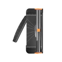 Masina taiat Hartie Trimmer, Darklove, lama ascunsa si design anti-alunecare, cu rigla pliabila, Pentru acasa, la birou si la scoala, 38*15*3.5cm, Plastic, Negru