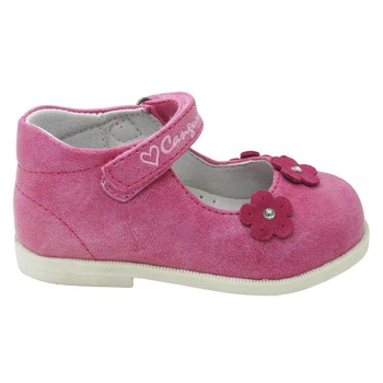 Pantofi fete, roz cu floricele Pantofi fete, roz cu floricele