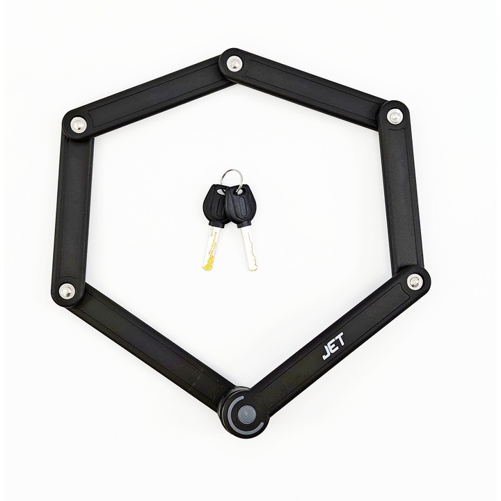 Antifurt cu cheie JET LOCK TY-3853, 840mm, foldabil, cu suport