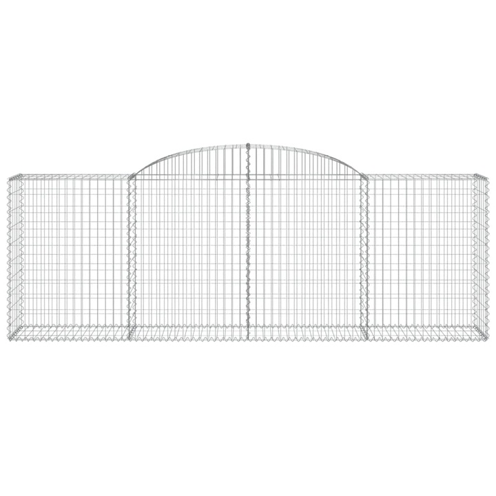 Set cosuri gabion arcuite 7 buc vidaXL, 300x50x100/120 cm, fier galvanizat 36.1 kg 3146706