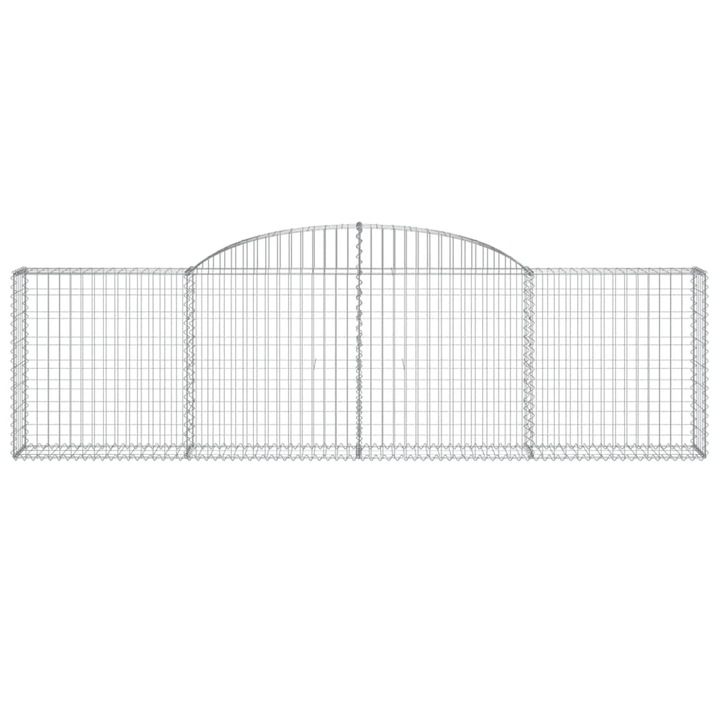 Set cosuri gabion arcuite 30 buc vidaXL, 300x30x80/100 cm, fier galvanizat 25.9 kg 3146519