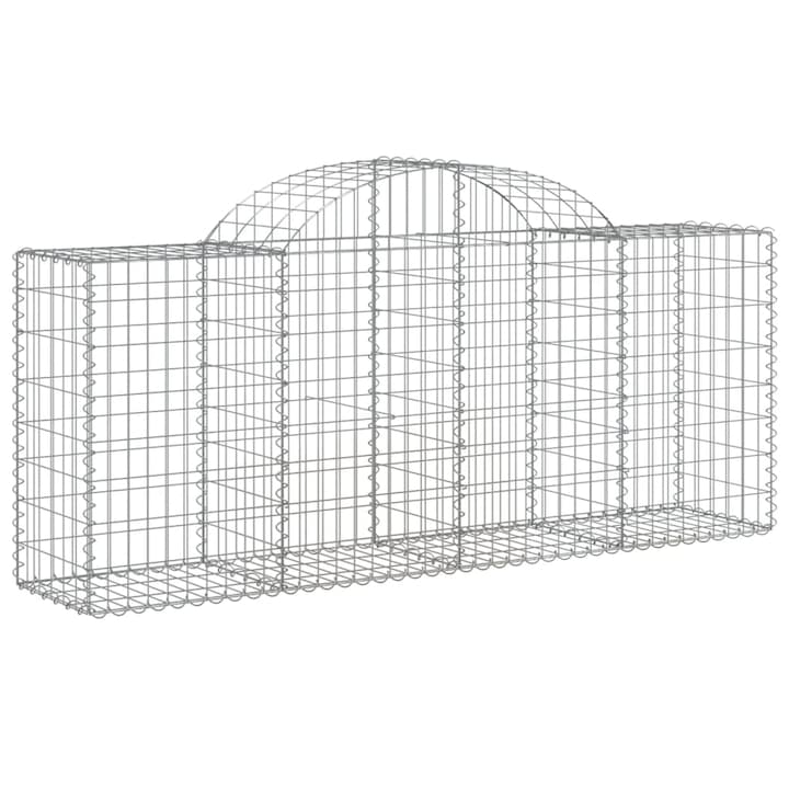 Комплект от 11 х габионна ограда, Zakito Europe, желязо, 200 x 50 x 80/100 см, сребро