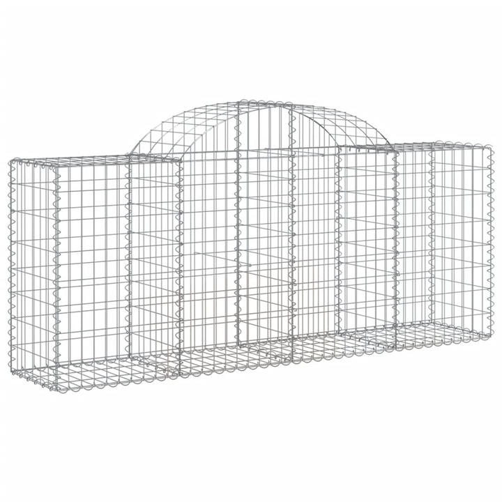 Set cosuri gabion arcuite 50 buc vidaXL, 200x50x80/100 cm, fier galvanizat 20.9 kg 3146318