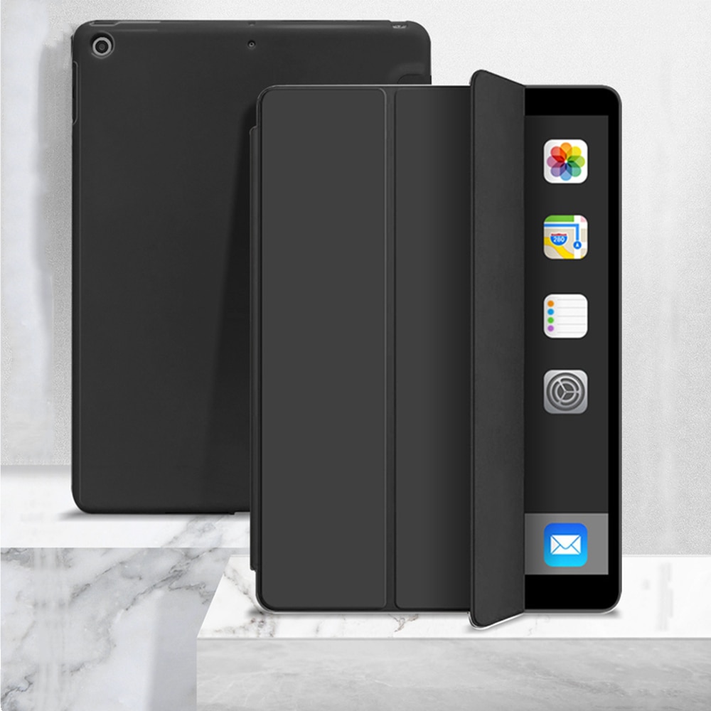 Husa tableta din silicon, Tip Carte pentru Apple iPad 10 10.9'', Protectie Completa, Functie de Stand, Close To Sleep, Soft Touch, Durabil, Negru