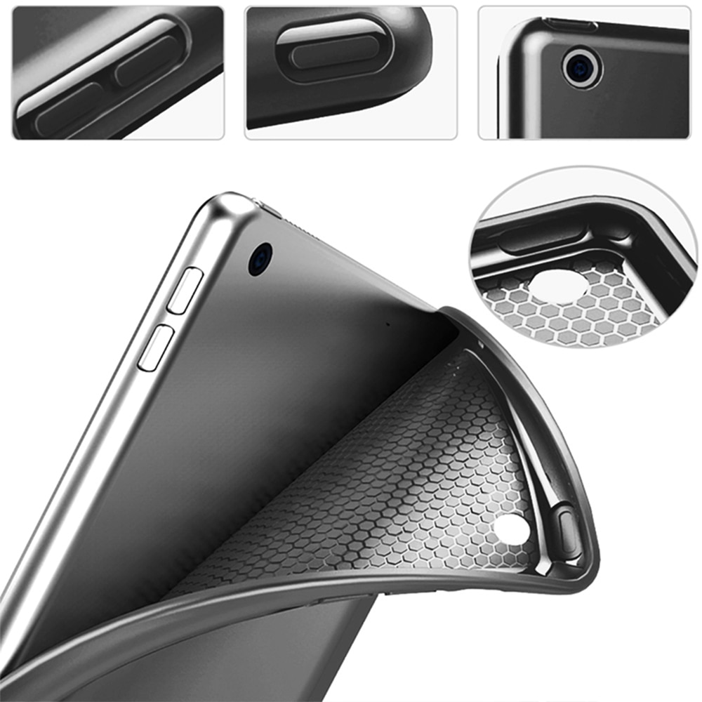 Husa tableta din silicon, Tip Carte pentru Apple iPad 10 10.9'', Protectie Completa, Functie de Stand, Close To Sleep, Soft Touch, Durabil, Negru