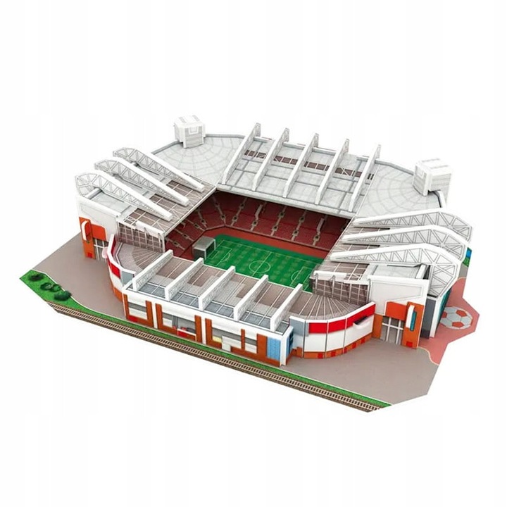 Puzzle 3D Stadion Fotbal, Old Trafford, Habarri, Model Realist, Asamblare Usoara Fara Lipici, Cadou Ideal Pentru Fani, Dezvolta Abilitati Manuale, Dimensiuni Compacte, Usor De Asamblat, 46 Piese