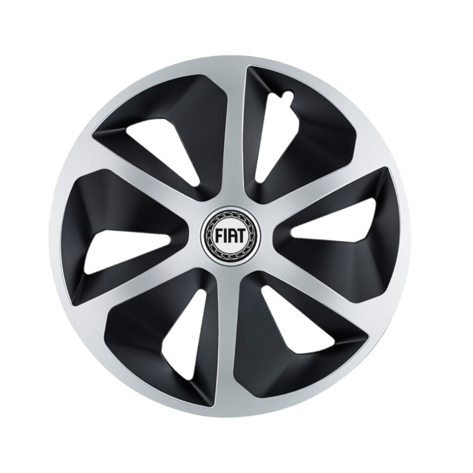 Set 4 capace roti Roco dual crom R13 pentru gama auto Fiat - eMAG.ro