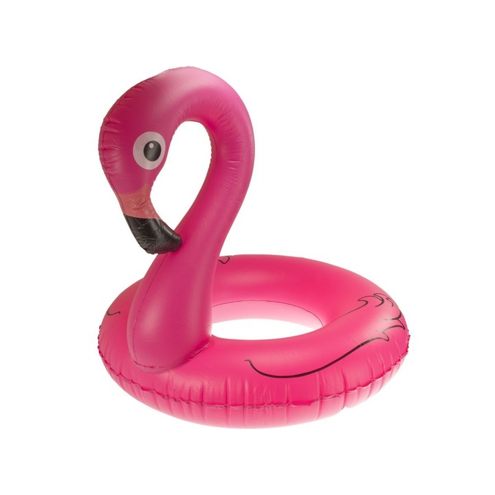 Colac gonflabil, forma flamingo, 75 x 25.5 x 90 cm