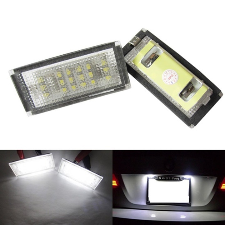 Set 2 Lampi Numar Led Canbus, Dedicate BMW E46 4/5 usi - BTLL- 005 6000 k