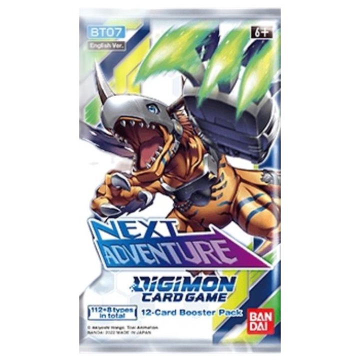 Digimon CG kártyajáték: BT07 Next Adventure Booster, Bandai, 6 év felett, Multicolor