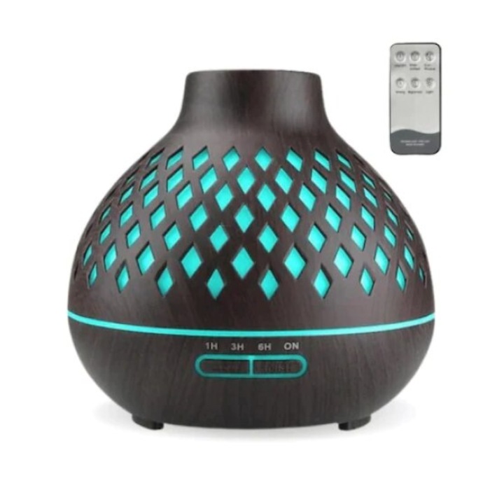 Aromaterápiás diffúzor távirányítóval 400ml-es tartállyal