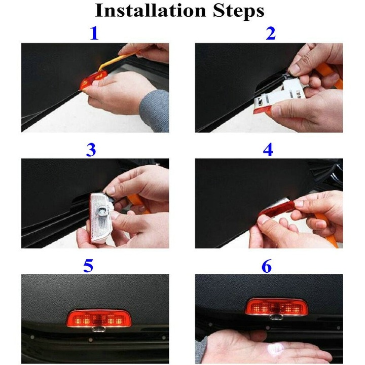 Set 2 Logo Portiere VW Passat, Golf, Touareg, Sharan, Arteon, Jetta - BTSL-022002