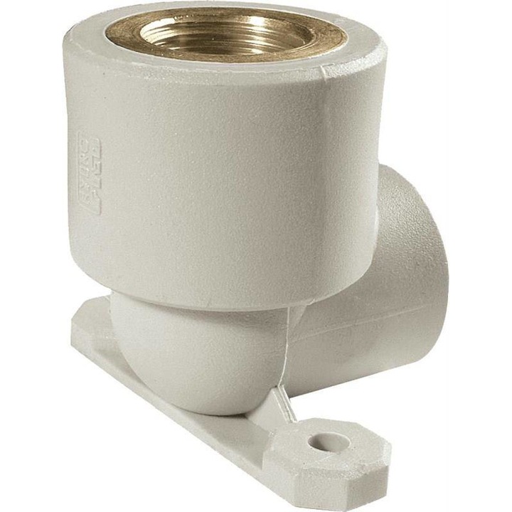 Cot 90 de grade cu suspensie, Kan-Therm, Pp-R Int 20 Rp 1/2 inch, Bej/Auriu