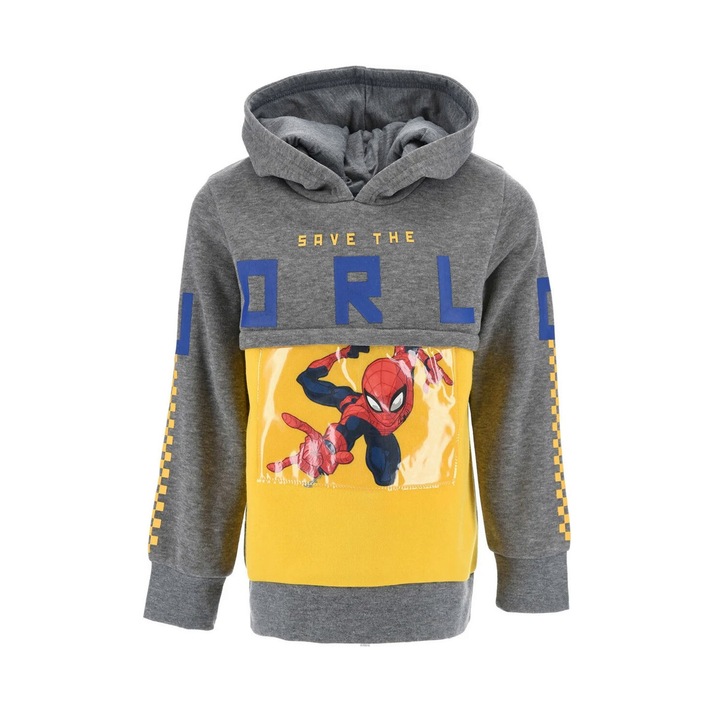 Hanorac maneci lungi Spiderman 10080, Gri