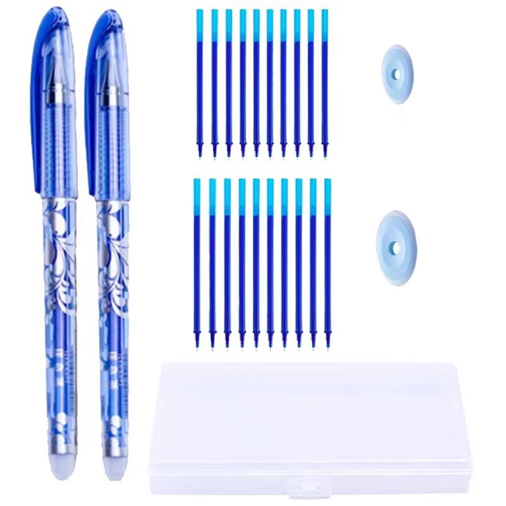 Set 2 pixuri, 20 rezerve, Albastru