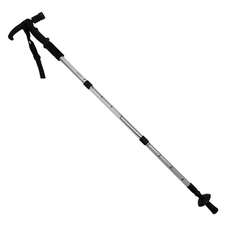 Baston extensibil DEPOX®, Ol Helper, aluminiu, lampa LED, 110 cm