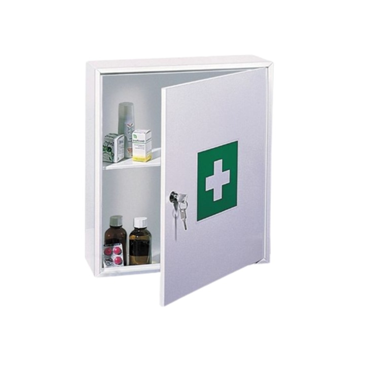 Gyógyszerszekrény, MK1, 360x315x110 mm, 2,9 kg, fali