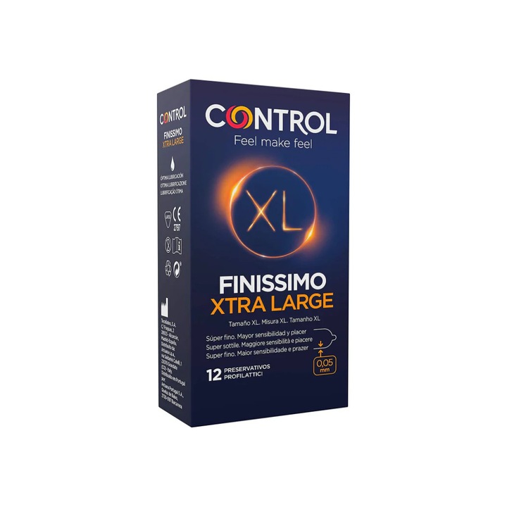 Prezervative Control Finissimo Extra Large XL, 12 buc