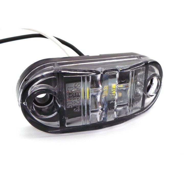 Set 2 becuri auto motoLEDy Lampa de marcare 2 LED 12-24V culori Alb