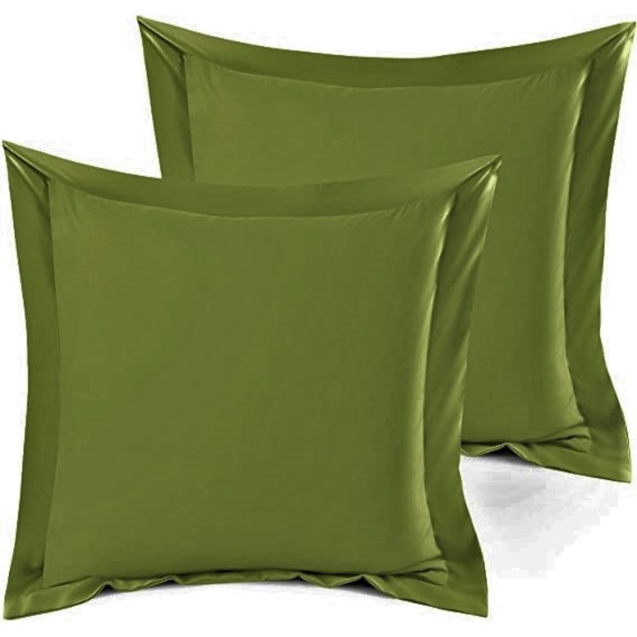 Set 2 fete de perna 90 x 90 cm bumbac ranforce verde kaki