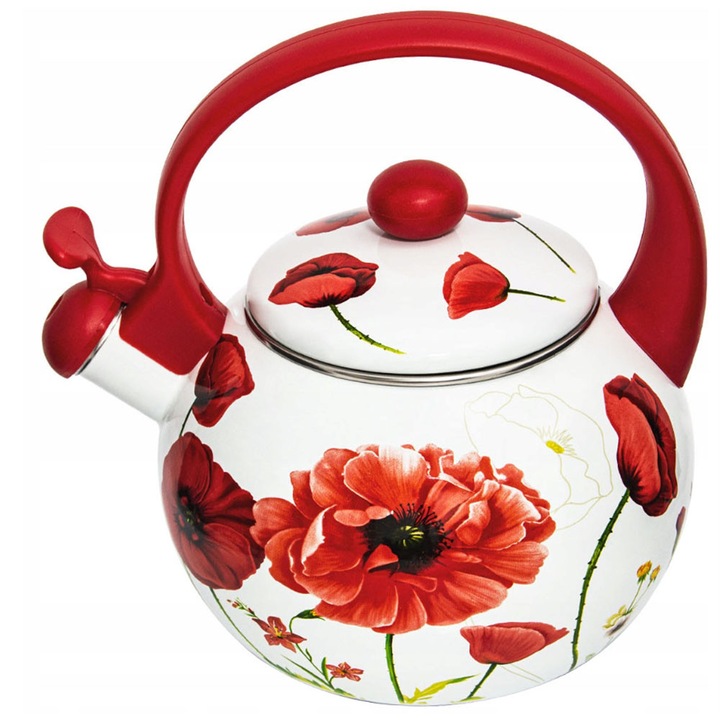 MeyerHoff Mac hagyományos zománcozott teáskanna síppal, 2,2 liter