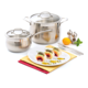 Cratita cu capac Admiring RONDELL RDS-747, 22 cm, 5.3l, Otel inoxidabil, Potrivit pentru toate tipurile de plite, inclusiv cu inductie, potrivit pentru masina de spalat vase, Inox