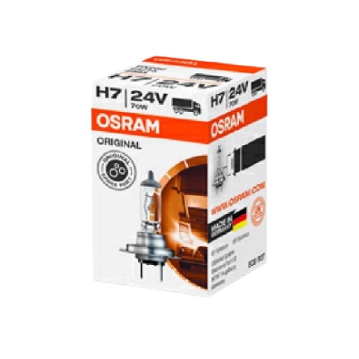 Bec Camion OSRAM, 24V, H7, 70 W, Conector PX26d, Pentru Far, Faza Lunga, Original