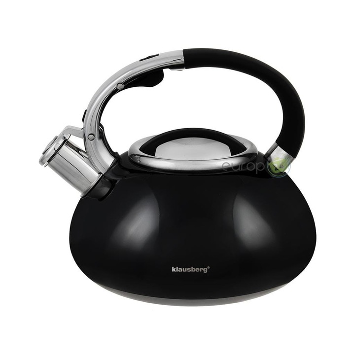 Стоманен чайник, Klausberg, индукционен, 3L, черен, KB 7076