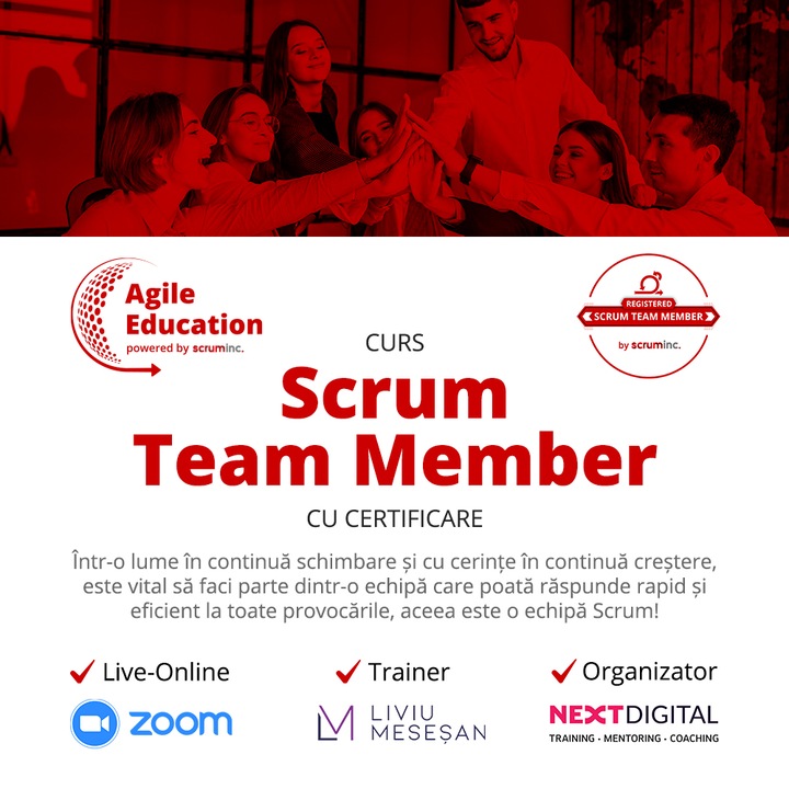 Curs Scrum Team Member cu Certificare
