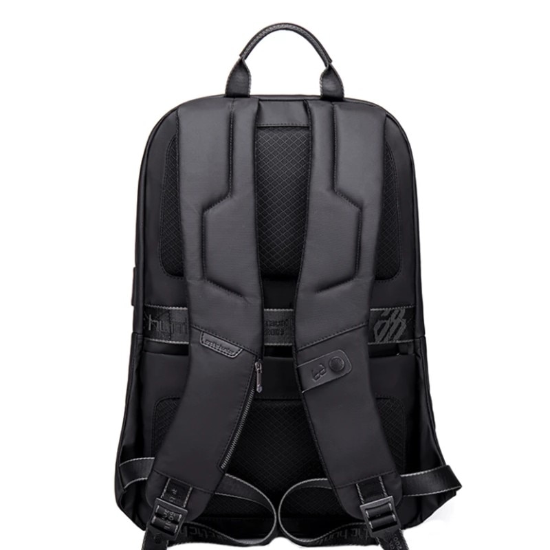 Rucsac laptop 15.6", smart casual, impermeabil, cu orificiu pentru casti, Arctic Hunter, 46x30x15 cm, Negru