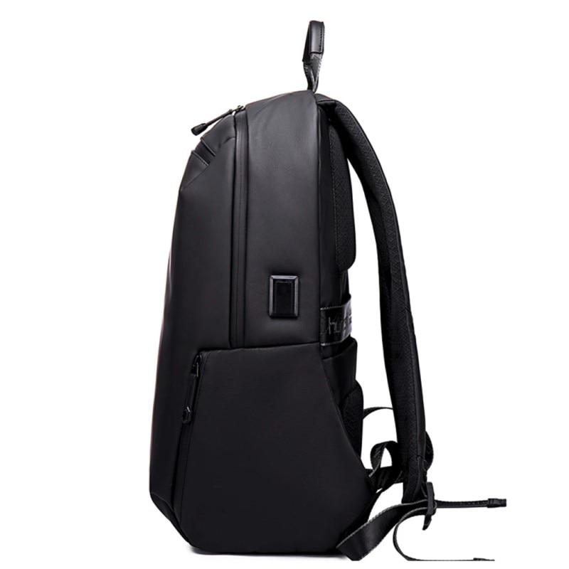Rucsac laptop 15.6", smart casual, impermeabil, cu orificiu pentru casti, Arctic Hunter, 46x30x15 cm, Negru