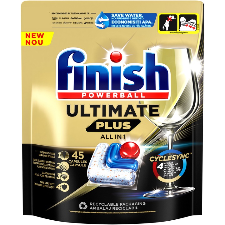 Finish Ultimate Plus mosogatógép kapszula, 45 mosás